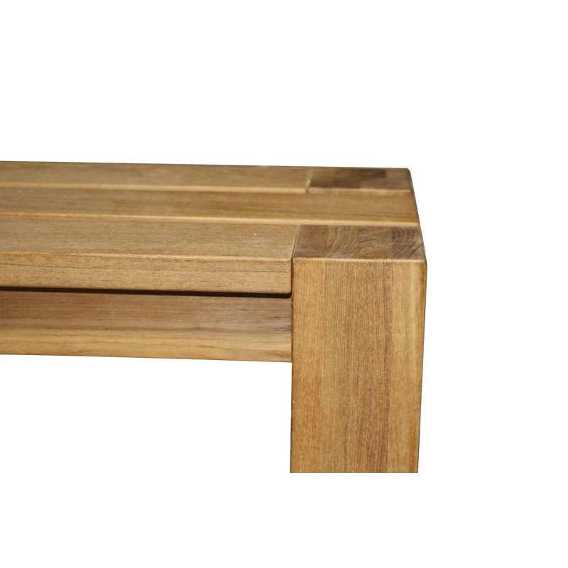 Banc d'extérieur en teck J Basicianna, H 18 po x l 60 po x P 13 po
