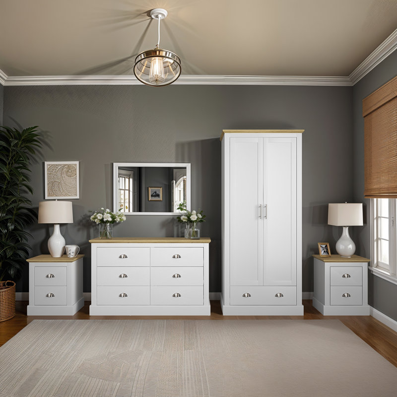 Sufy 4 Piece Bedroom Set, White