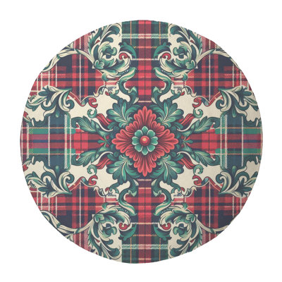 Scottish Plaid Vibe Braided Rug