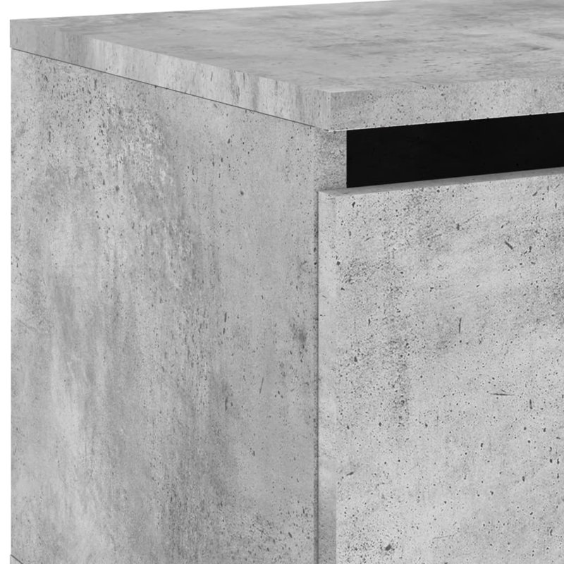 Brayle 50cm W Bedside Table, Concrete Grey