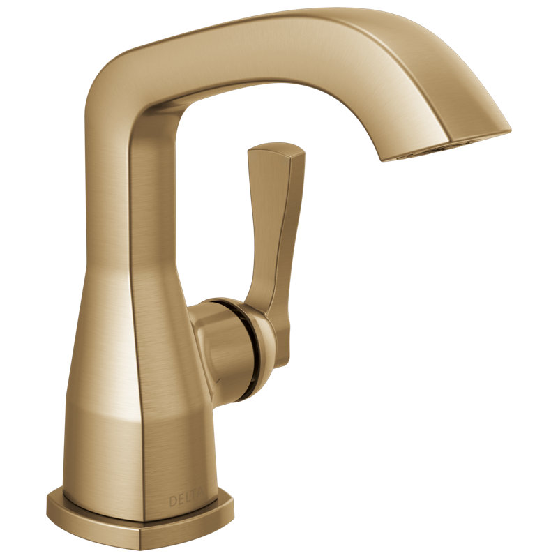 Single Handle Bathroom Faucet, Lumicoat  Champagne Bronze