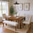 6-Piece Space-Saving Dining Table Set with Rectangular Table Upholstered Chairs and Bench-1851460822