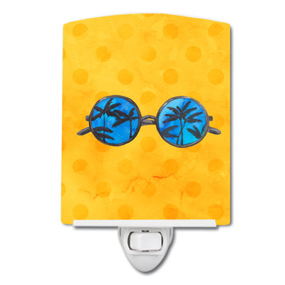 Éclairage pour nuit en céramique polkadot soleil