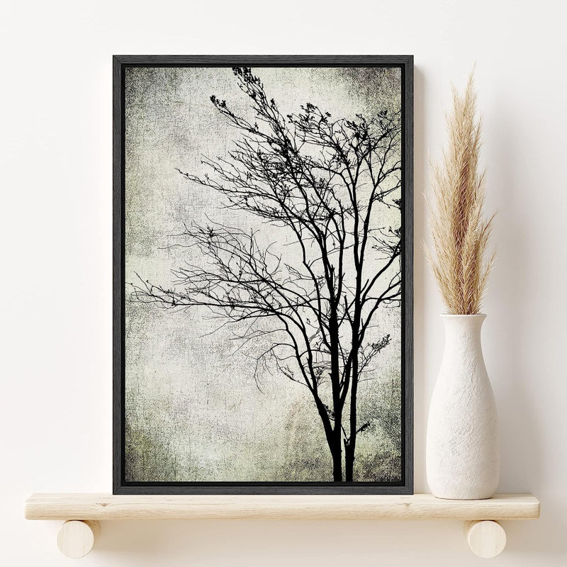 «Dark Plants», reproduction d'art sur toile encadrée, silhouette de grand arbre floral, nature sauvage