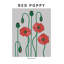 "Red Poppy", art mural texturé encadré-530305050-530305037