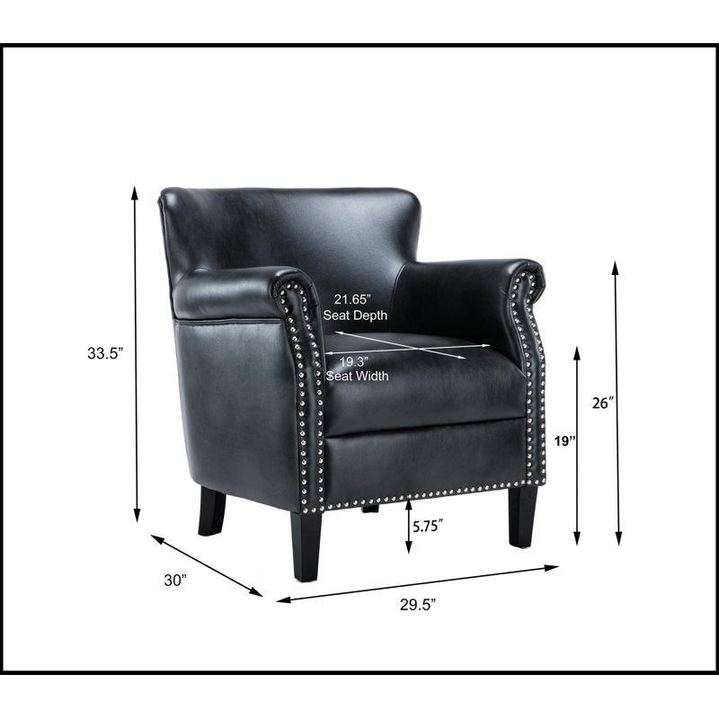 Fauteuil club gris anthracite, Gris anthracite