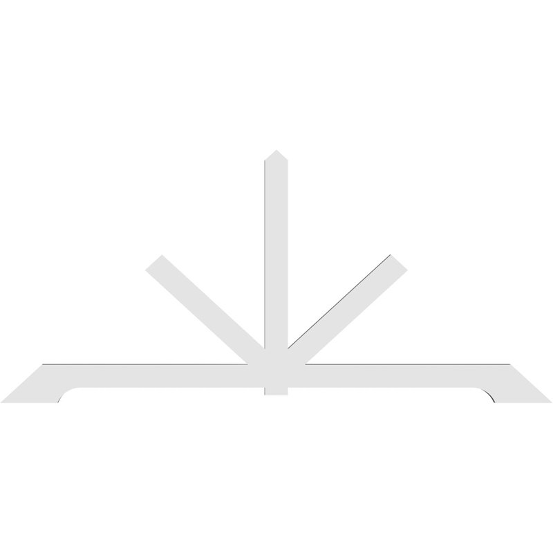 Support de pignon en PVC de qualité architecturale Vanguard, H 44 po x l 96 po (pas: 11/12), P 2 po x F 4 po