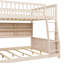 Lit double superposé au-dessus de grand lit double avec tablettes intégrées, lumières à changement de couleur et panneau perforé, beige-258880214-258880170