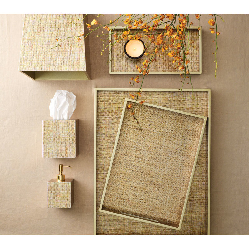 Angkor Bathroom Accessory Tray, 1.5" H x 14.5" W x 7.5" D