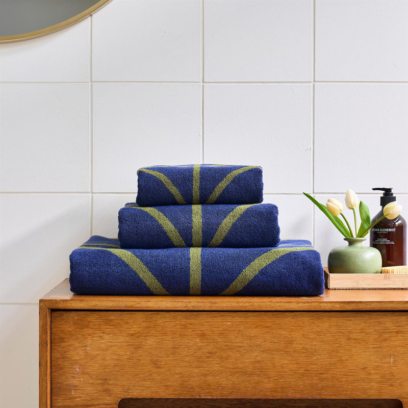 Linear Stem Navy/Olive 70x125 Bath Towel