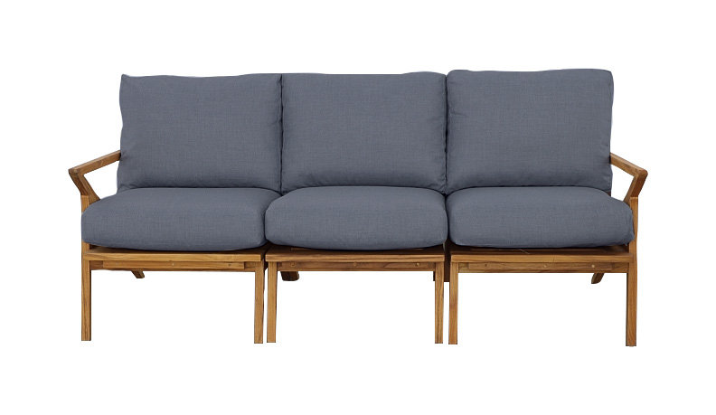 Outdoor 3 - Seat Patio Sofa, Steel