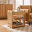 Table de bout pour chat en bois de bambou naturel