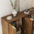 55.1" Fluted Sideboard Cabinet, Credenza With Adjustable Shelves-29373462-21677631