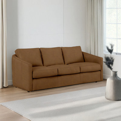 Miladie 84" Genuine Leather Sofa