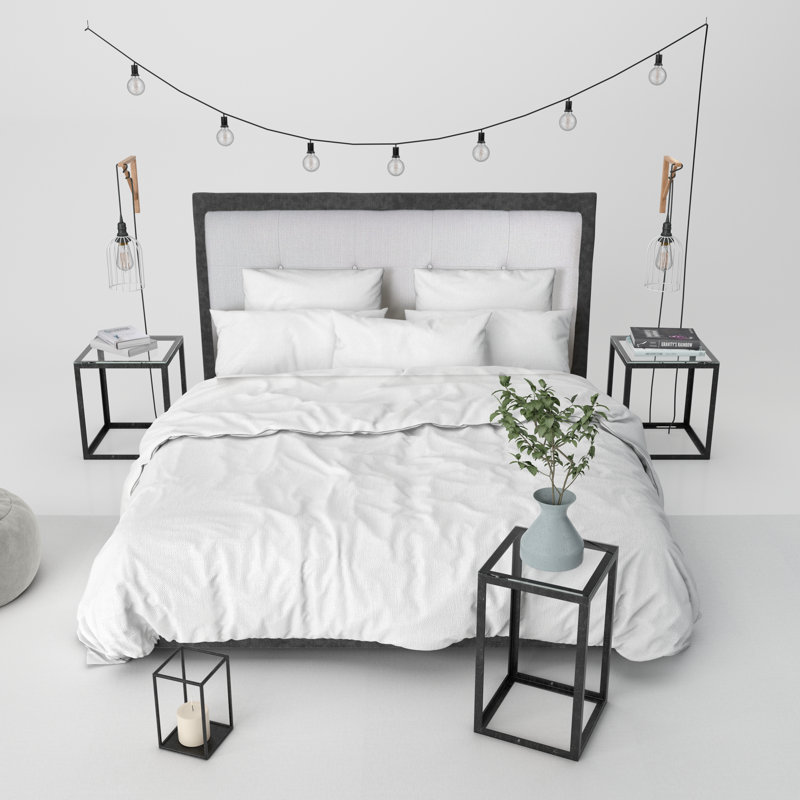 Tête de lit tapissier, Très grand, Gris foncé
