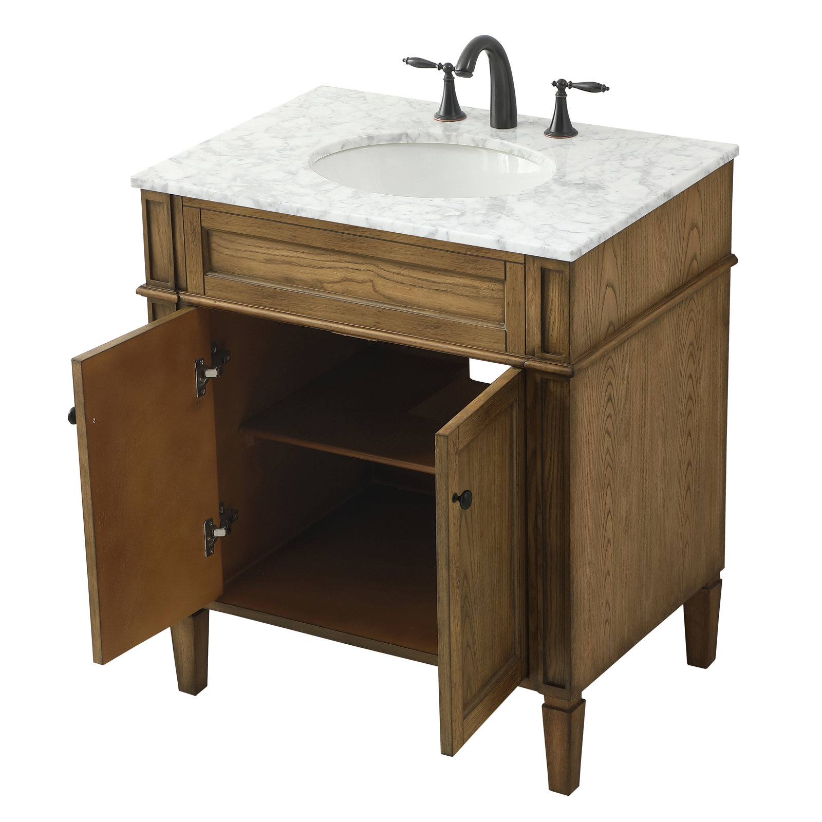 Rivers 30'' Single Bathroom Vanity, Driftwood