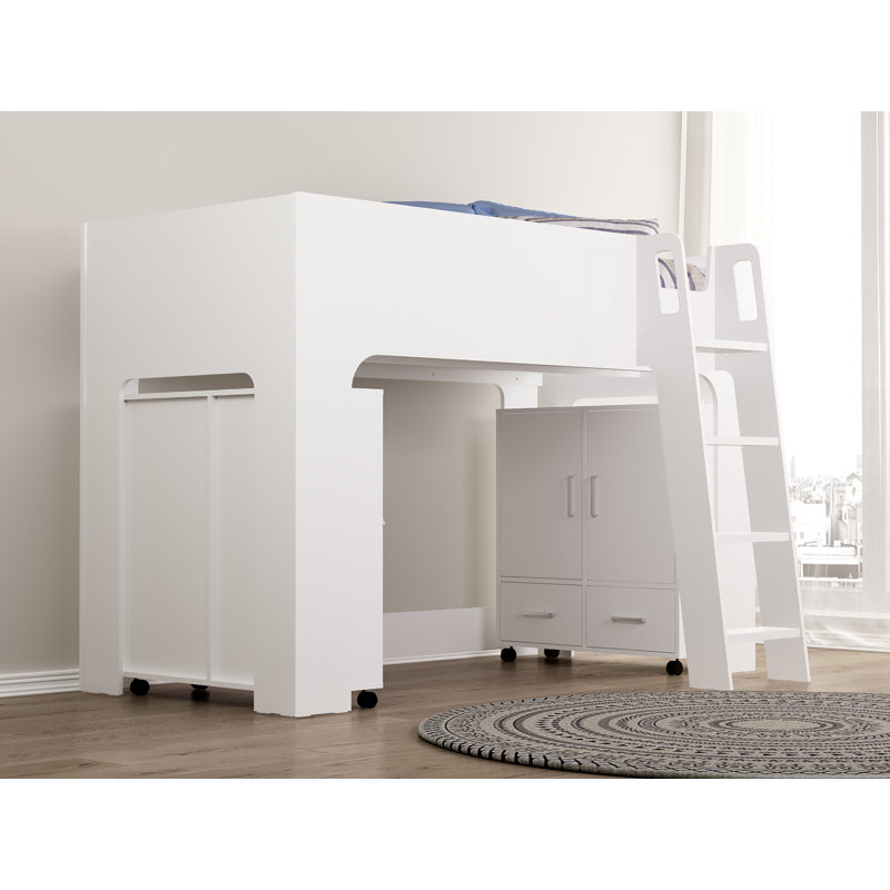 Webrook 90 X 190cm Mid Sleepers with Storage Included, White