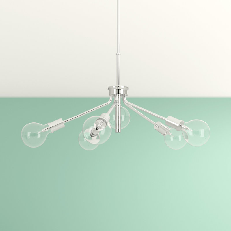 Lustre linéaire moderne Spoutnik à 5 lumières Irim
