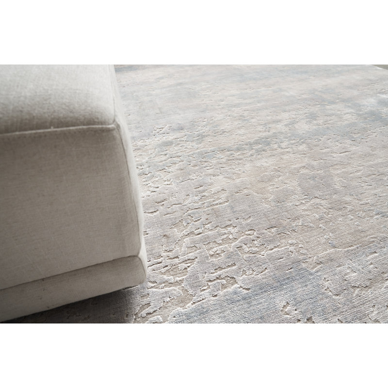 Reflections Abstract Area Rug in Light Beige, Rectangle 8' x 10'