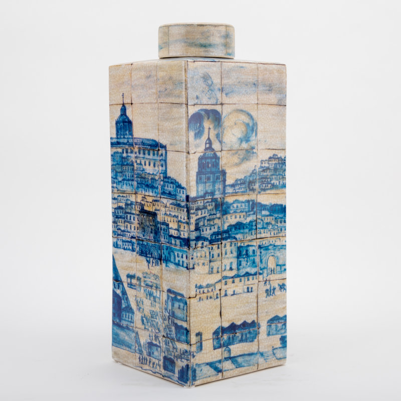 Azure Village Handmade Porcelain Jar