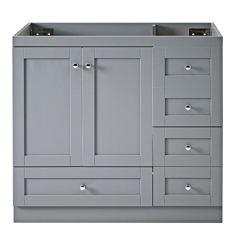 Base de meuble-lavabo simple 35 po seulement, Gris