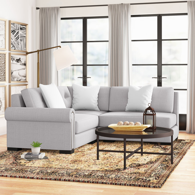 Mosely Upholstered L-Shaped Sectional, Grey Revolution®, Right Hand Facing