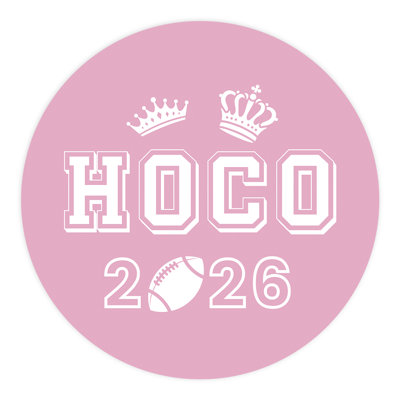 Autocollants HOCO, motif de couronne de football rose et blanc, fête de retour et cadeaux Scrapbook