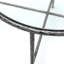 Table basse ronde en métal martelé à motif en X de Lalia-125211563