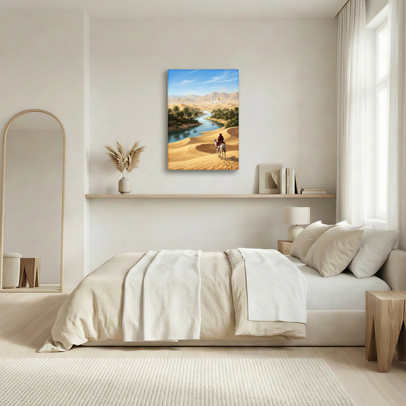 Ensemble de 1 tableau sur toile « Oasis du désert », H 24 po x l 16 po, Wrapped Canvas