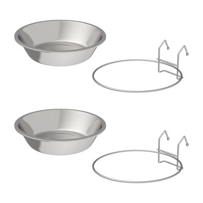 PETMAKER Stainless-Steel Hanging Dog Bowl Set