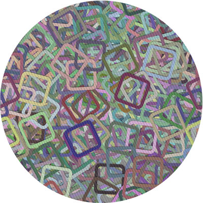Tapis à motif géométrique vert