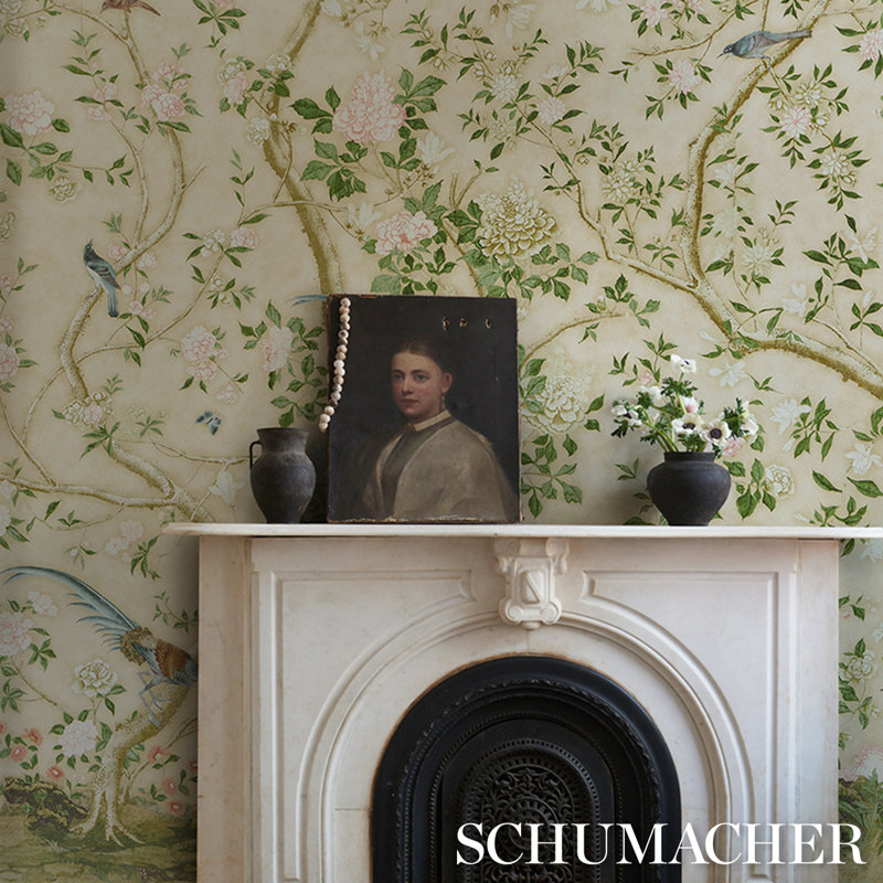 Schumacher X Mary Mcdonald Les Oiseaux Panel Set, Parchment