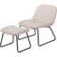 Chiara Upholstered Side Chair with Footstool
