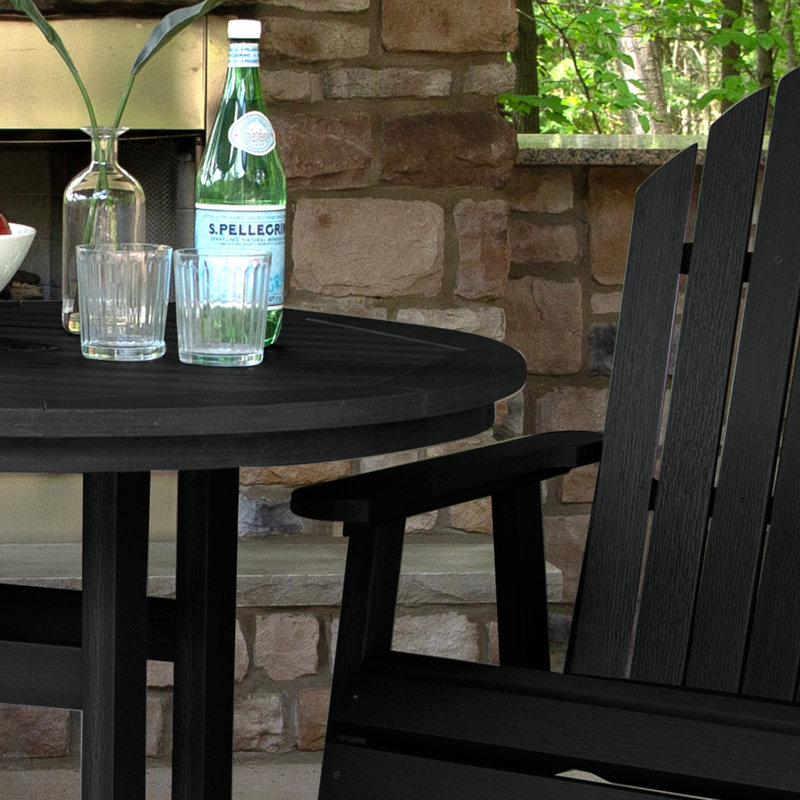 Lynn 2-Person 36" Round Dining-Height Bistro Set, Black