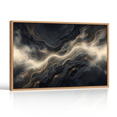 Ensemble de 1 tableau sur toile or foncé