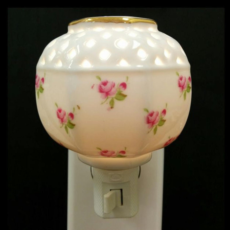 Small Roses Round Night Light