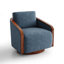 Upholstered Swivel Barrel Chair-1385574546