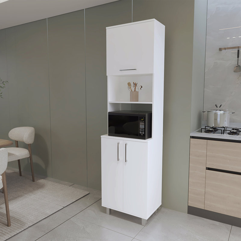 Kitchen Pantry, 21.7" H x 21.7" W x 15.4" D, White