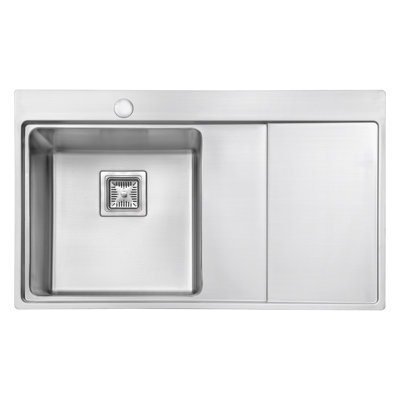 Nicarete Belfry Kitchen 520 mm W Single Bowl Stainless Steel Drop-In Kitchen Sink