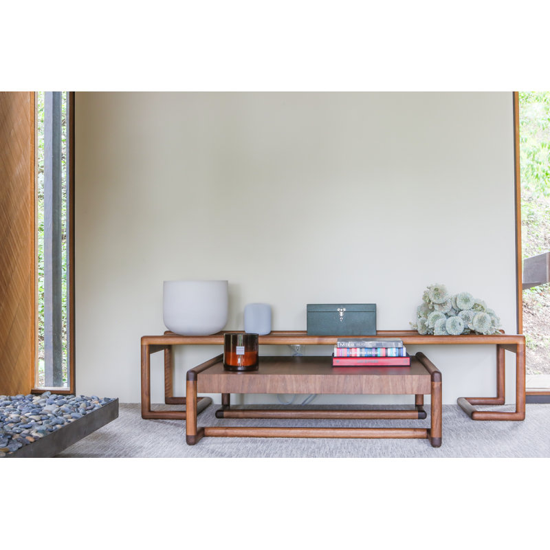 Untitled Solid Wood Coffee Table, Walnut, 16" H x 40" L x 40" W