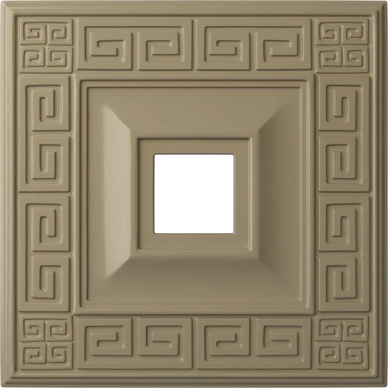 Endurathane Eris Ceiling Medallion, 18"W x 18"H x 3 1/2"ID x 1 1/8"P (Fits Canopies up to 9 7/8"), Hand-Painted Gobi Desert Finish
