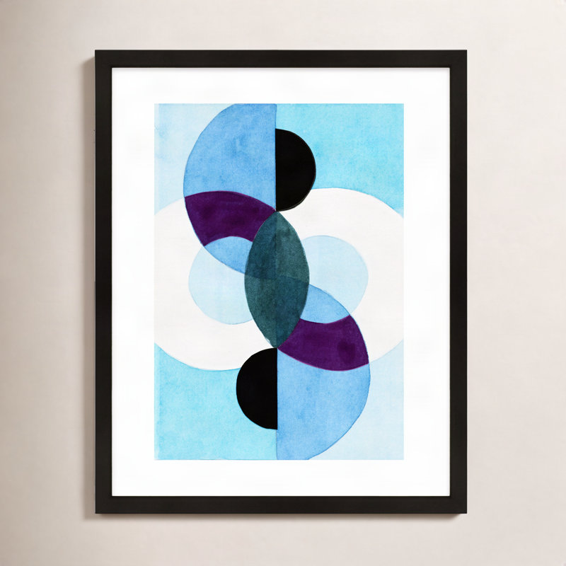 Composition Nr. 22 By Allison Rietta - Framed Wall Art, 16" W x 20" H, Black