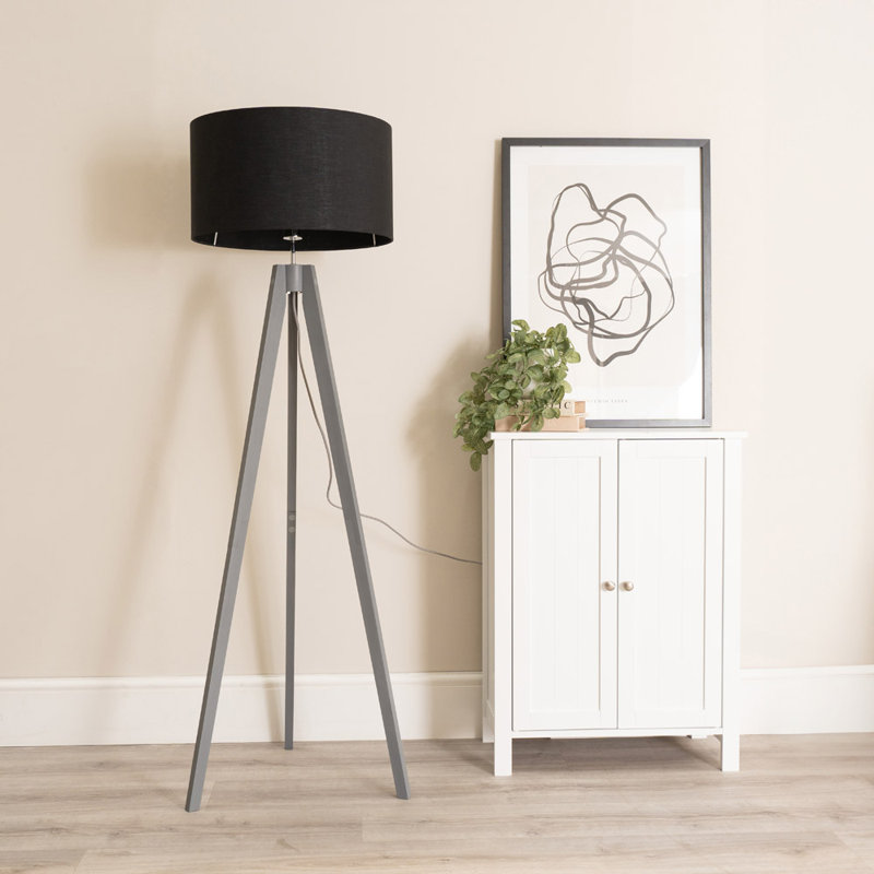 Byersville 150cm Tripod Floor Lamp, Black