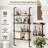 4-Tier Wall-Mounted Ladder Shelf Display Bookshelf With Heavy-Duty Metal Frame-430121385