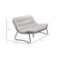 Mobilier de patio d'extérieur toutes saisons avec coussin de luxe pour terrasse de jardin et cadre en acier brun