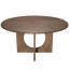 Solid Oak Wood Curved Base Dining Table with Seating for 6