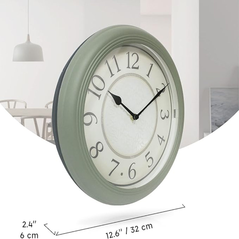 Horloge murale de maison de campagne illuminée 12,6 po Présentime & Co.