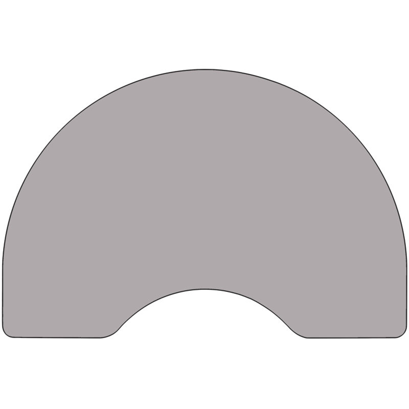 Wren 72''L Kidney Gray Thermal Laminate Collaborative Activity Table