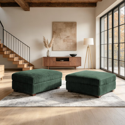 Repose-pieds rembourré rectangulaire en flanelle de fourrure de lapin, partie modulaire pour canapé modulaire