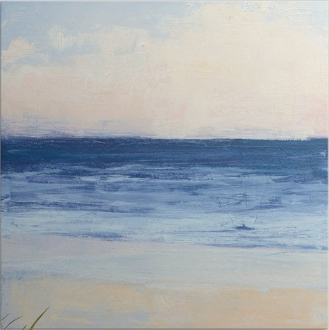 «Mather True Blue Ocean I» par Julia Purinton, reproduction d'art, H 35 po x l 35 po x P 1,5 po, Toile